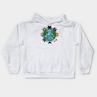 Earth Day Cats Kids Hoodie